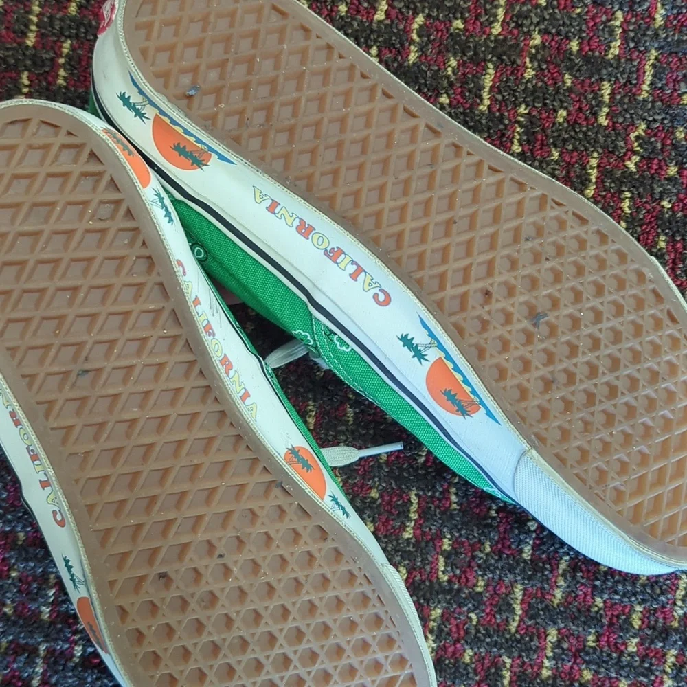 Vans Authentics California Paisley Green Sneakers - Picture 4 of 6